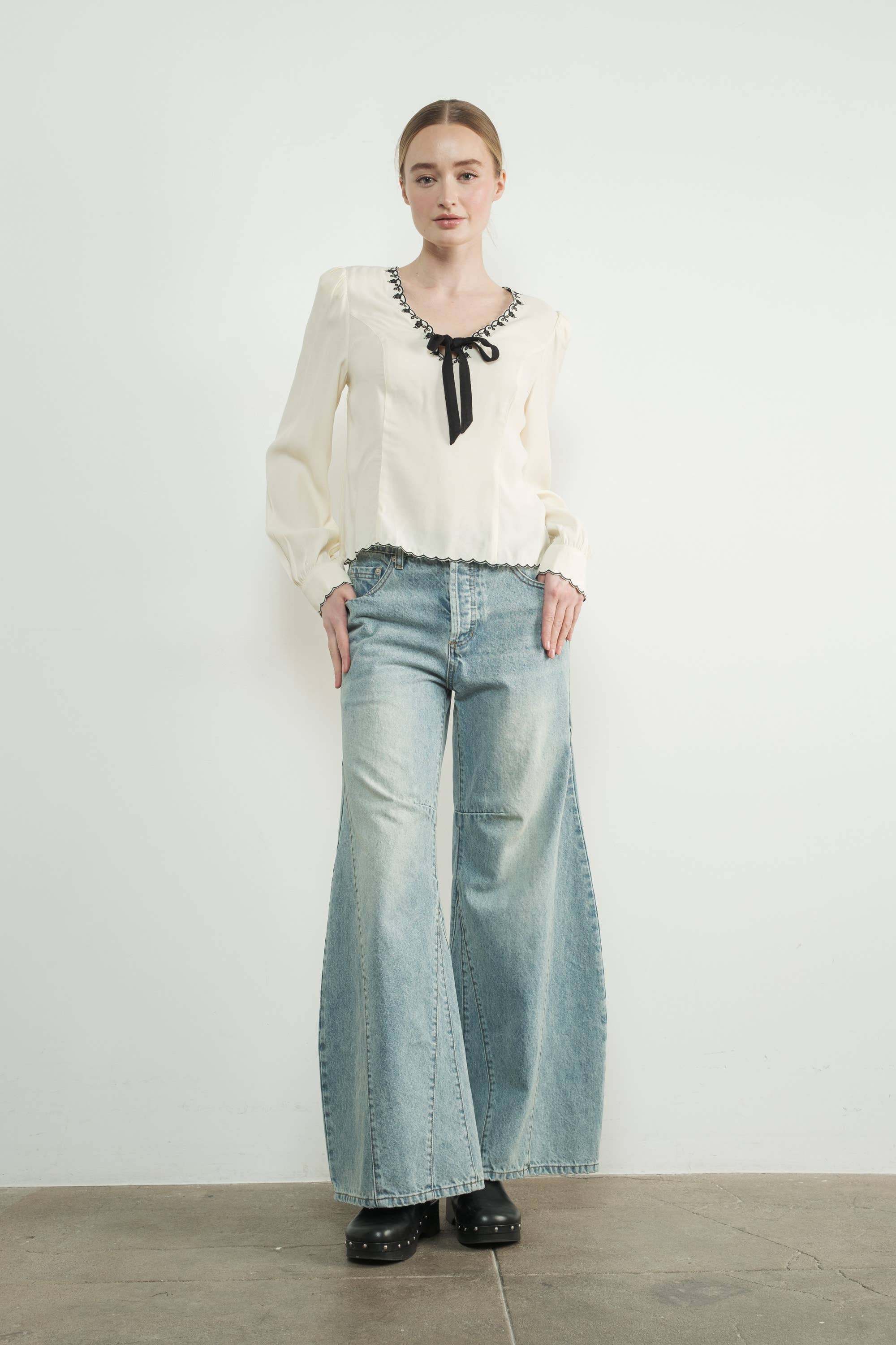 Vintage Washed Low-Rise Jeans
