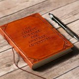 Another Adventure Quote Leather Journal - 5x7 Brown