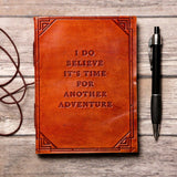 Another Adventure Quote Leather Journal - 5x7 Brown