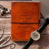 Another Adventure Quote Leather Journal - 5x7 Brown