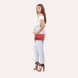 Red Flap Clutch