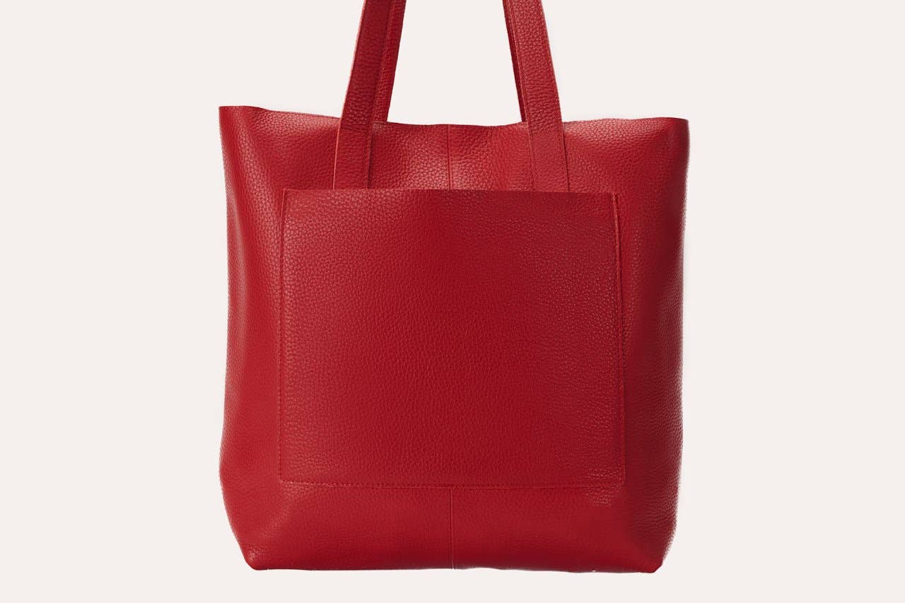 Red Journalist Tote