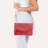 Red Flap Clutch
