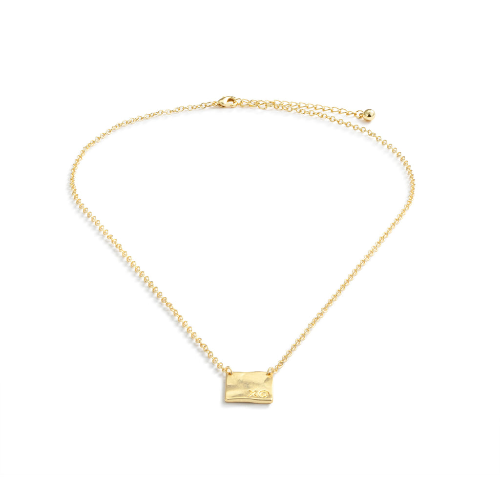 XO Charm Necklace - Gold