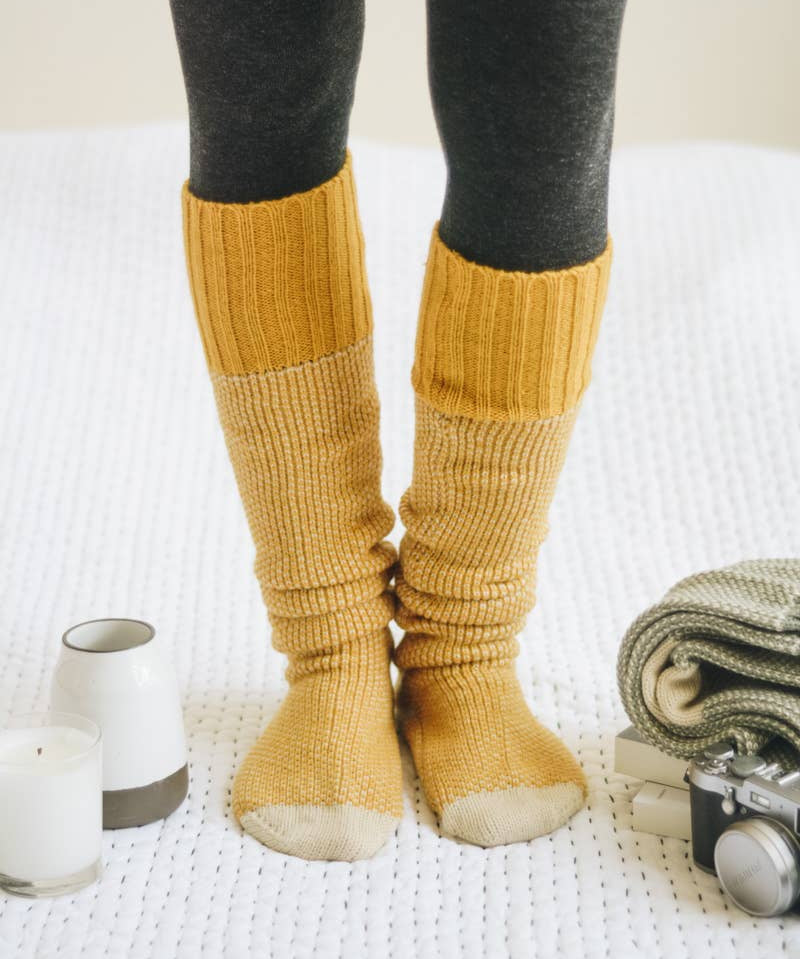 Warm & Soft Open Work Knit Lounge Socks 🧦