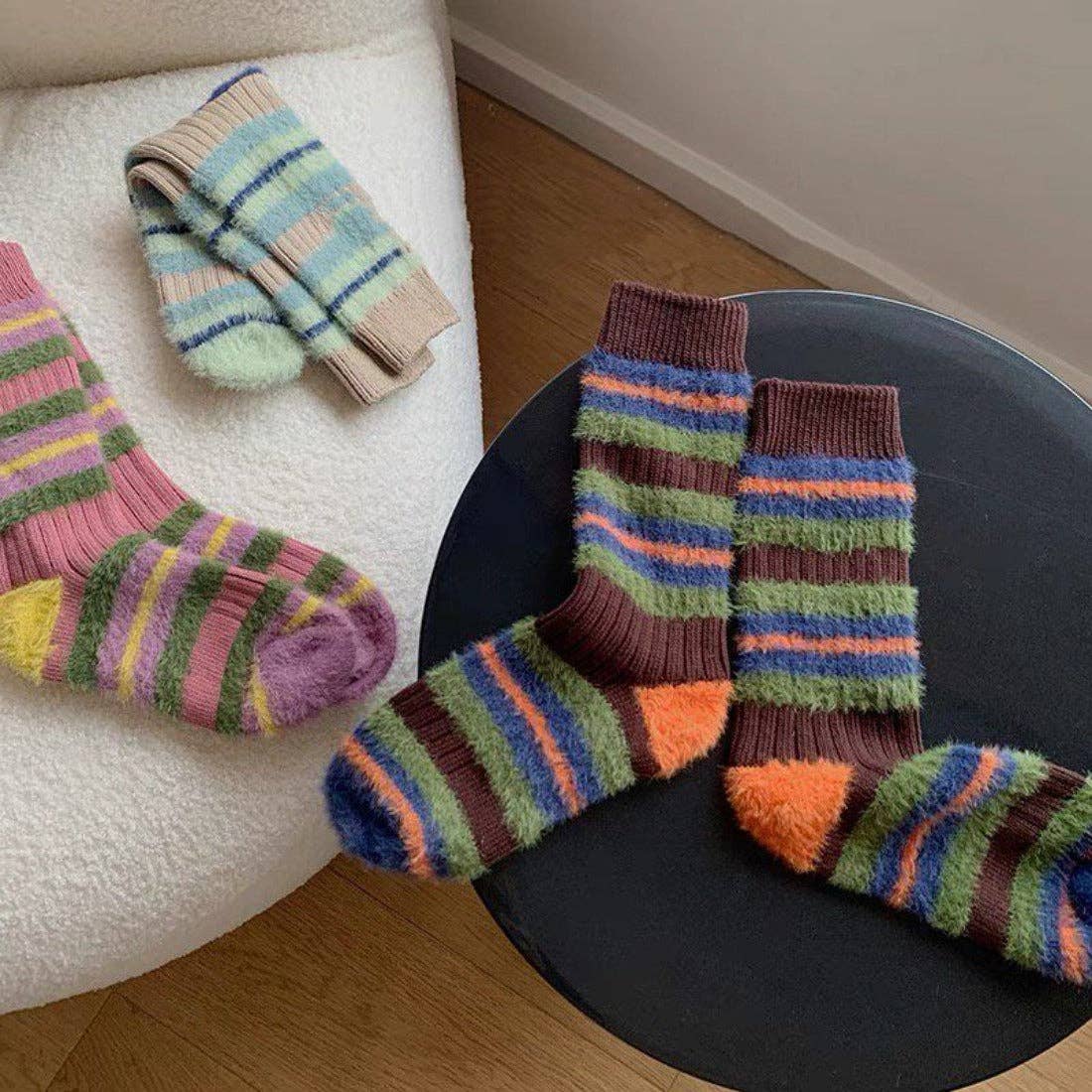 Thick Striped Winter Warm Socks