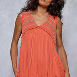 Lace Trim Babydoll Knit Top