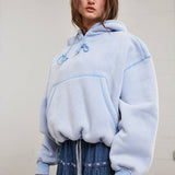 Fleece Pocket Bubble Hoodie