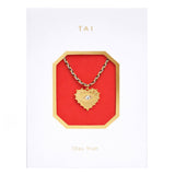 Heart Eye Corded Nylon Necklace - Carded