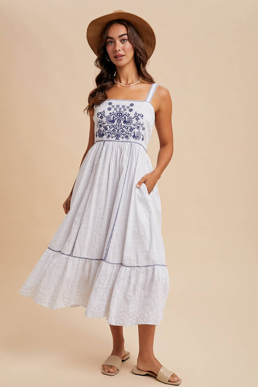 Embroidered Maxi Dress