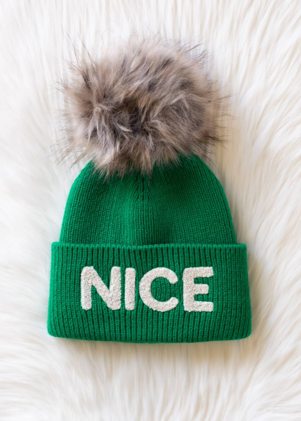 "Nice" Knit Pom Hat