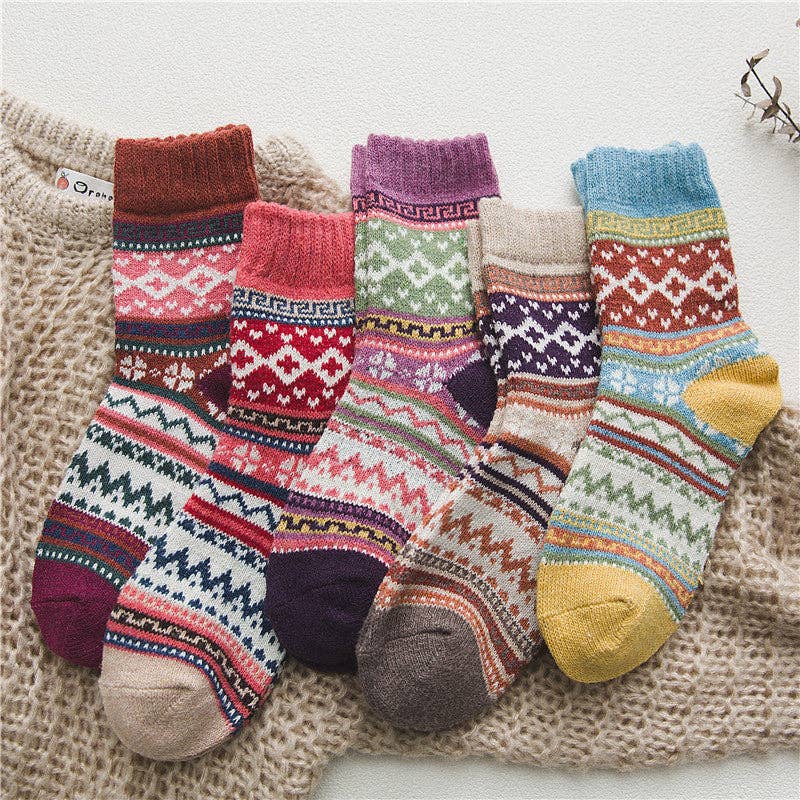Bohemian Wool-Blend Socks