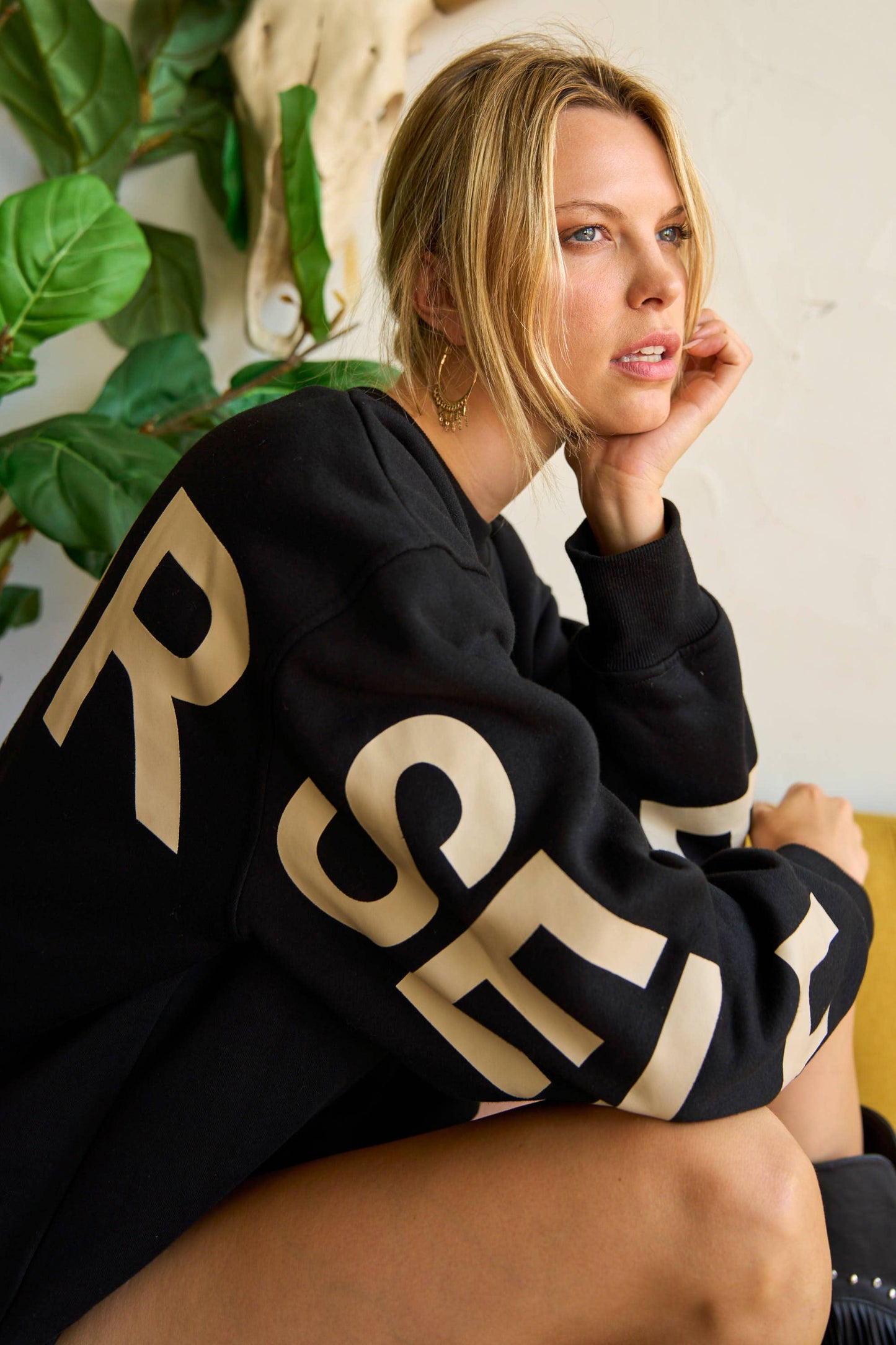"Be Yourself" Oversized Sweatshirt