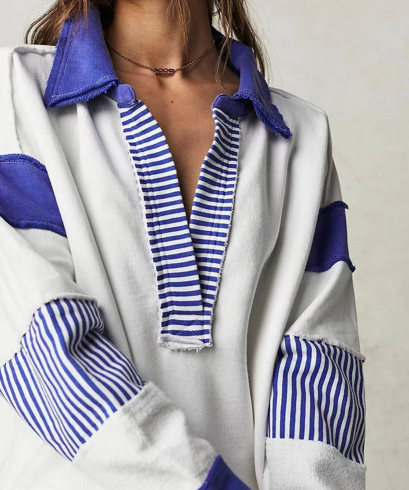 Color Block Oversized Pullover