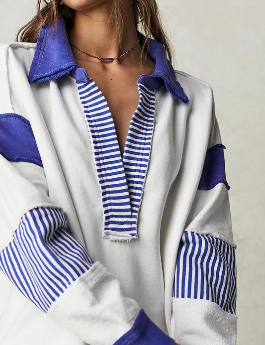 Color Block Oversized Pullover