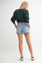 Light Wash Utility Short