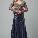 Vintage Floral Jacquard Knit Cardigan