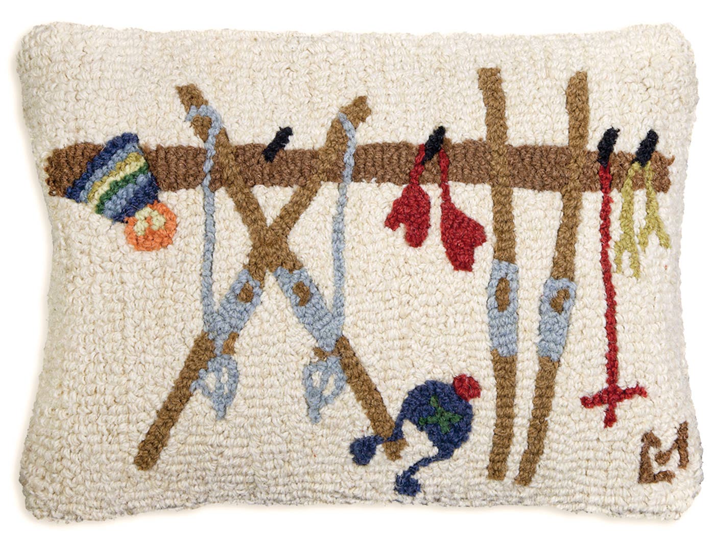 Ski Rack Wool Pillow