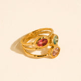 Beaufay 18K Gold Non-Tarnish Vintage Gemstone Ring