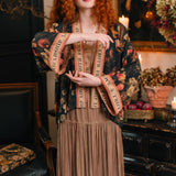 Heart of Gold Pixie Duster Crop Kimono w/ Sacred Heart