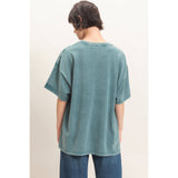 Mineral Wash Oversized Crew Neck T-Shirts
