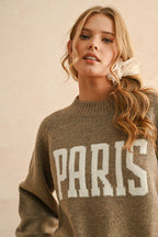 "PARIS" Beige Sweater