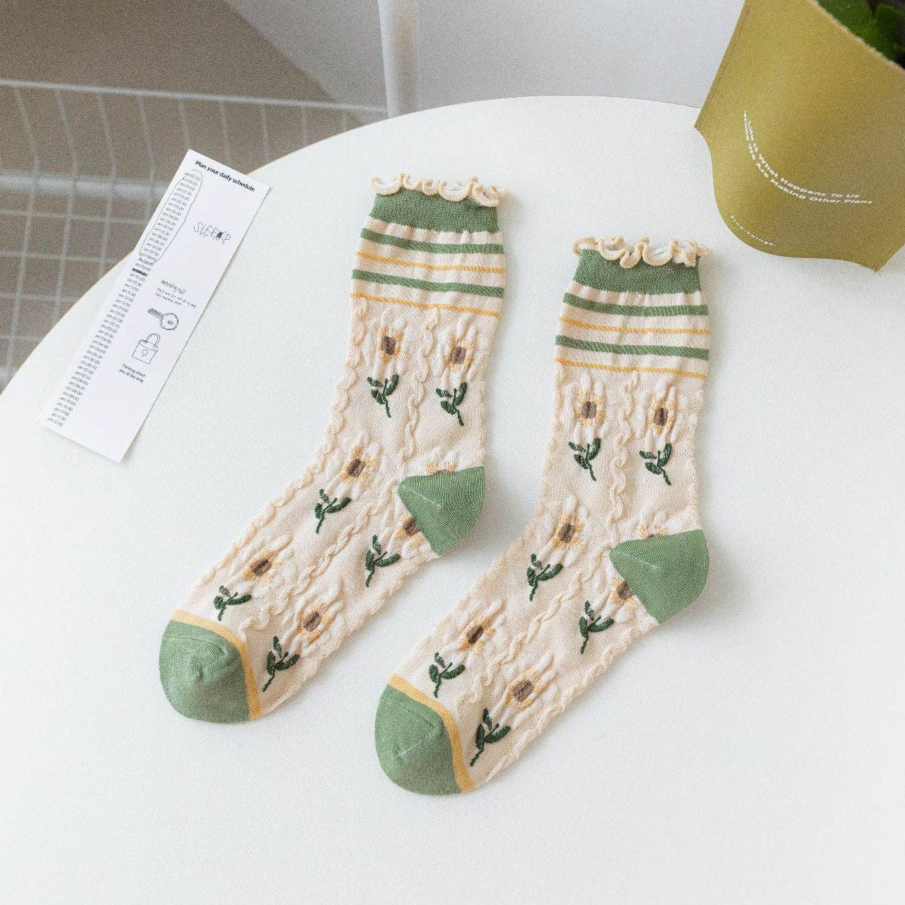 Green Crew Socks