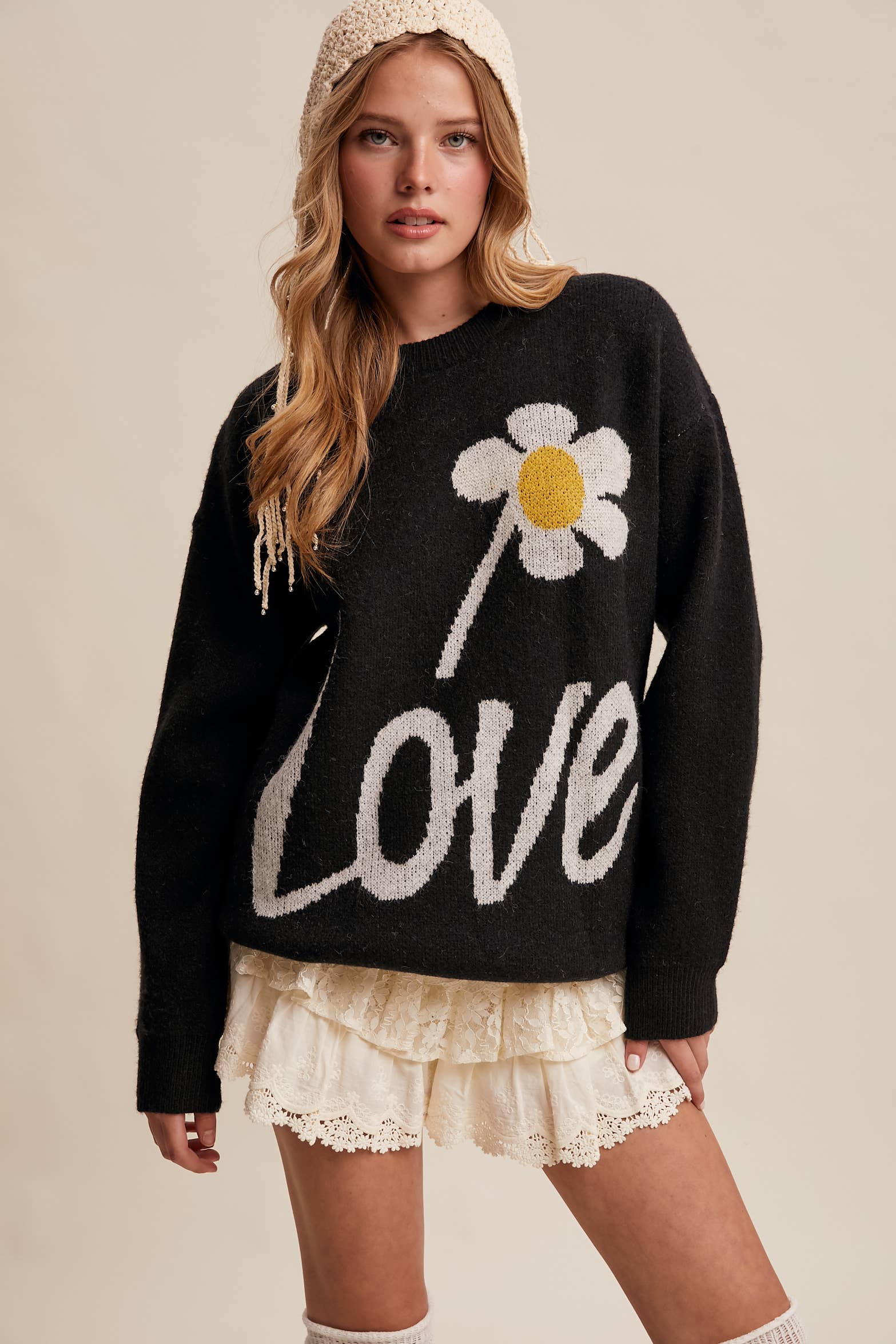 Love Daisy Graphic Sweater