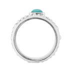 'Southern Nights' Silver Teal Turquoise Ring