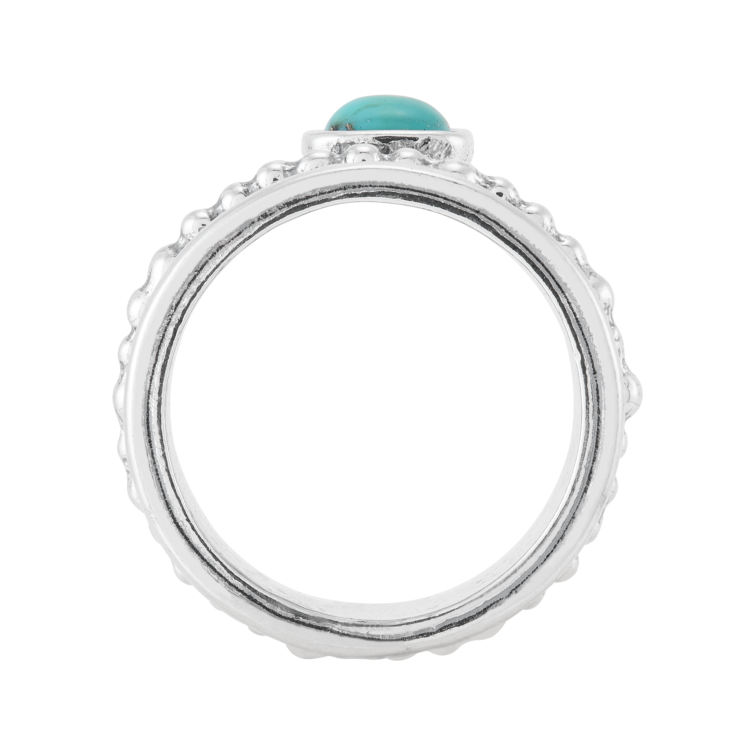 'Southern Nights' Silver Teal Turquoise Ring
