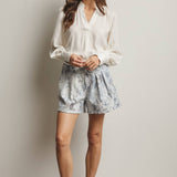 Lace Overlay Denim Shorts FP0009