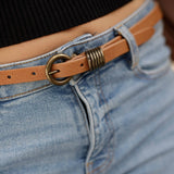 Alie | Skinny Leather Belt for Women - Belts for Dresses