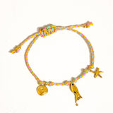Menton 18K Gold Non-Tarnish Summer Rope Charm Bracelet