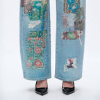 High Rise Barrel Denim Jeans