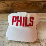 White Embroidered Phillies Phils Cap