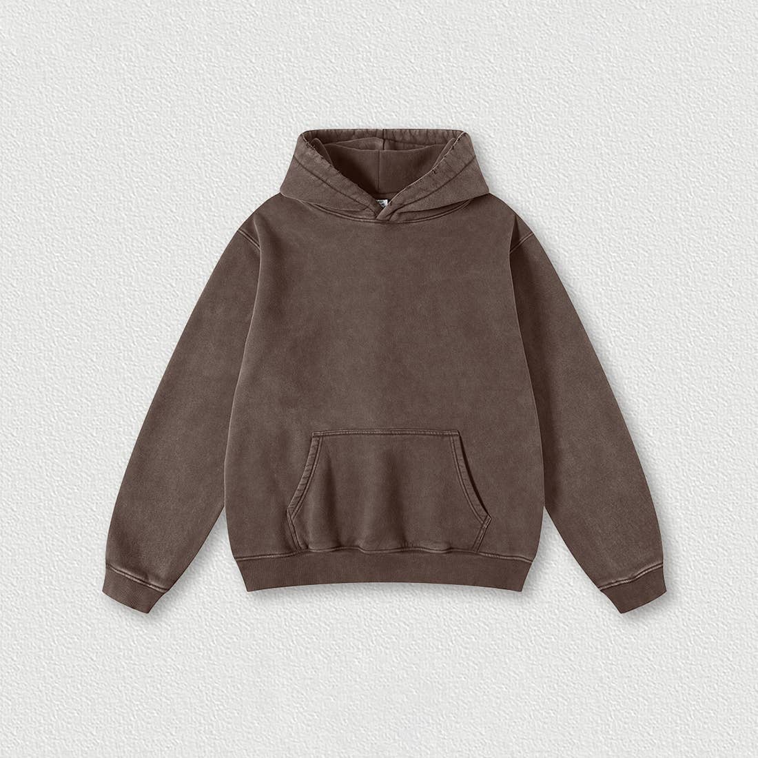 Heavyweight Washed Velvet Hooded Sweatshirt