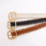 Crochet Trimmed Woven Leather Belt