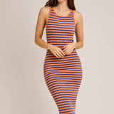 Sleeveless Round Neck Ribbed Sweater Dress