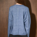 LONG SLEEVE CREW NECK SWEATER LIGHTWEIGHT CARDIGAN