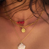 Shellee 18K Gold Non-Tarnish Bobho Shell Layered Necklace