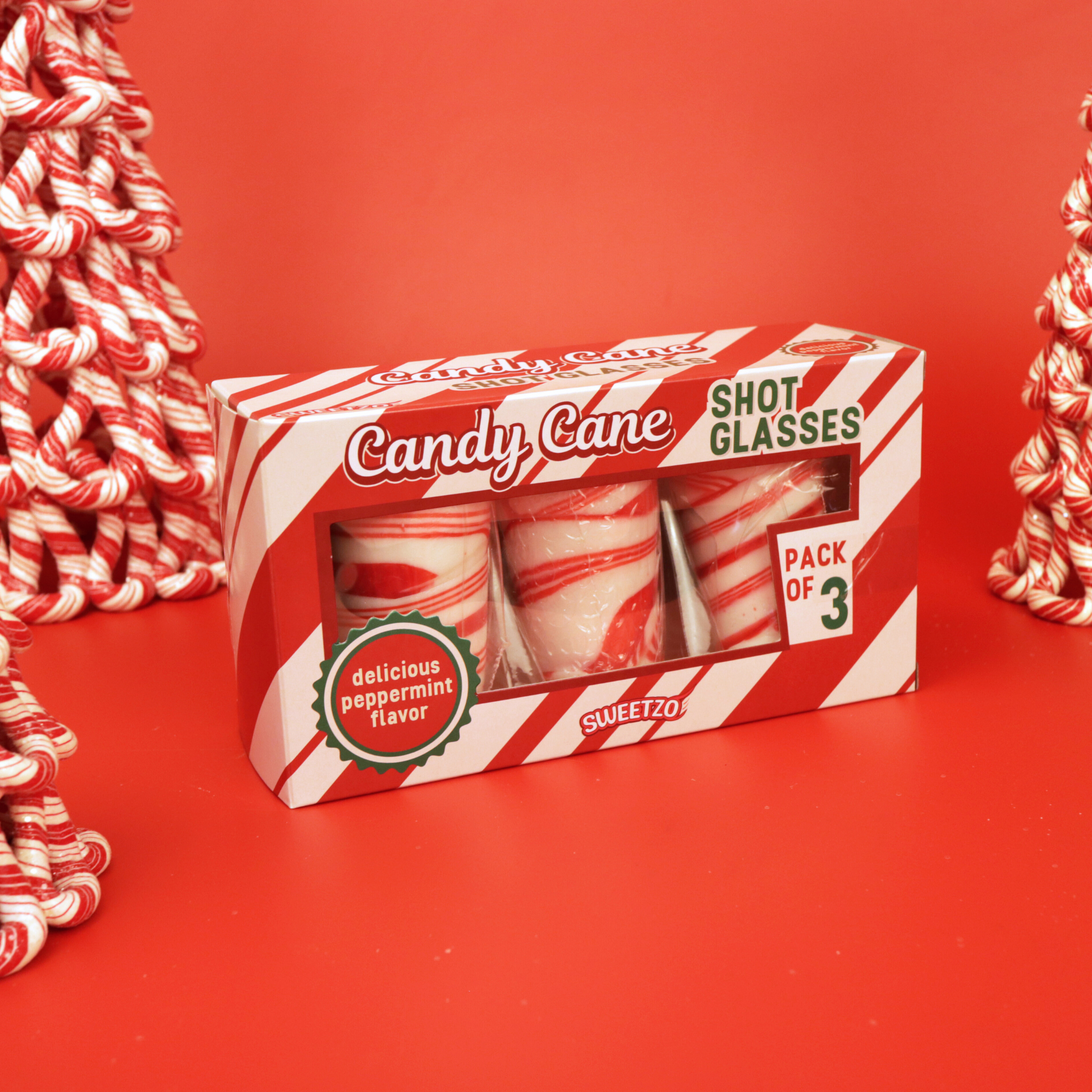 Edible Candy Cane Shot Glasses