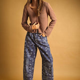 P6317   PAISLEY PRINT WASHED PANTS
