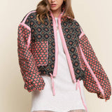 Rose Patterned Padded Jacket