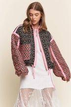 Rose Patterned Padded Jacket