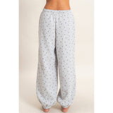 Star Print Elastic Waist Jogger Pants
