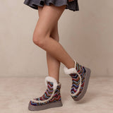 The Joyce | Multi Shearling Trim Platform Boot