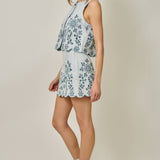 71099 Embroidered Eyelet Washed Skort