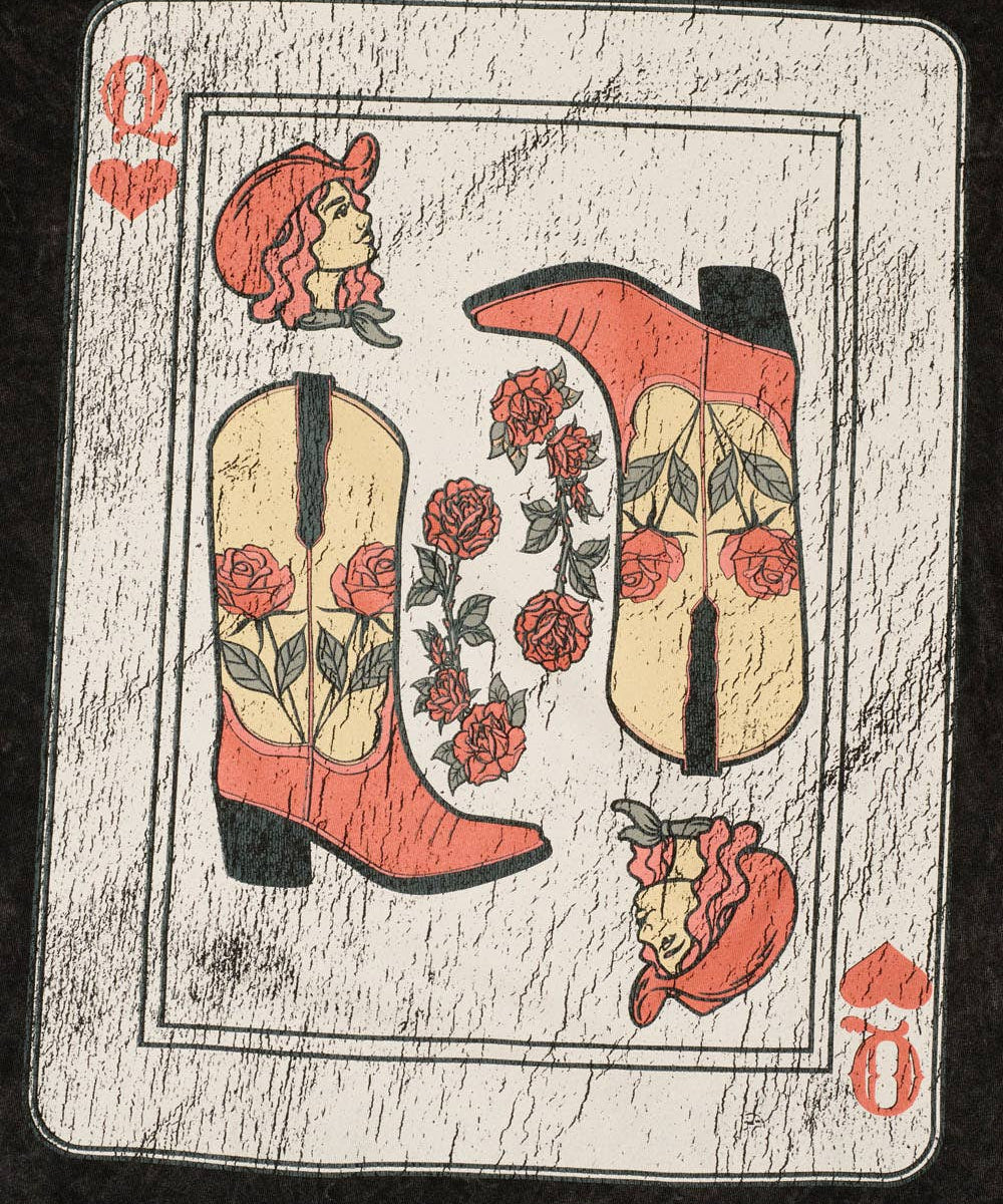 Cowgirl Queen Card Graphic Tee