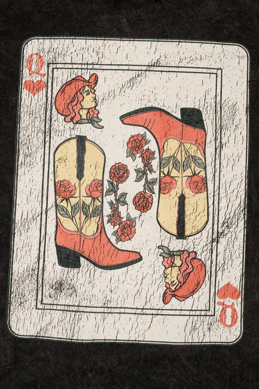 Cowgirl Queen Card Graphic Tee