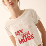 "My Own Muse" Cropped Graphic Tee
